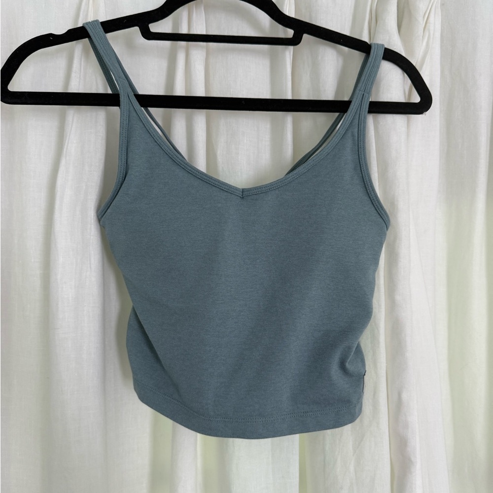 Vuori Slate Blue Strappy Rip Crop